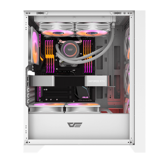 Darkflash DRX70 Mesh RGB Mid-Tower Case White, Kasë