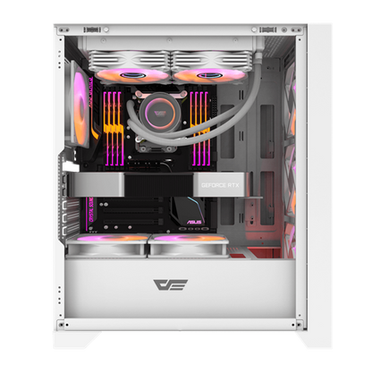 Darkflash DRX70 Mesh RGB Mid-Tower Case White, Kasë