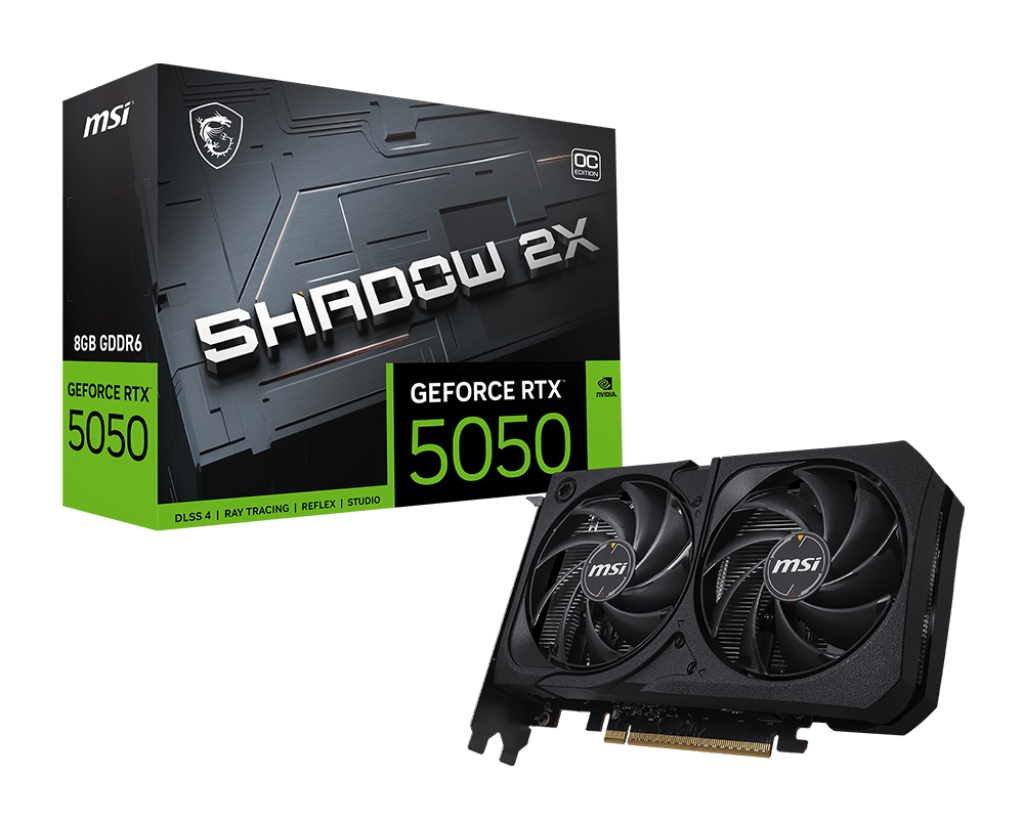 MSI GeForce RTX 5050 8G Shadow 2X OC kartelë grafike