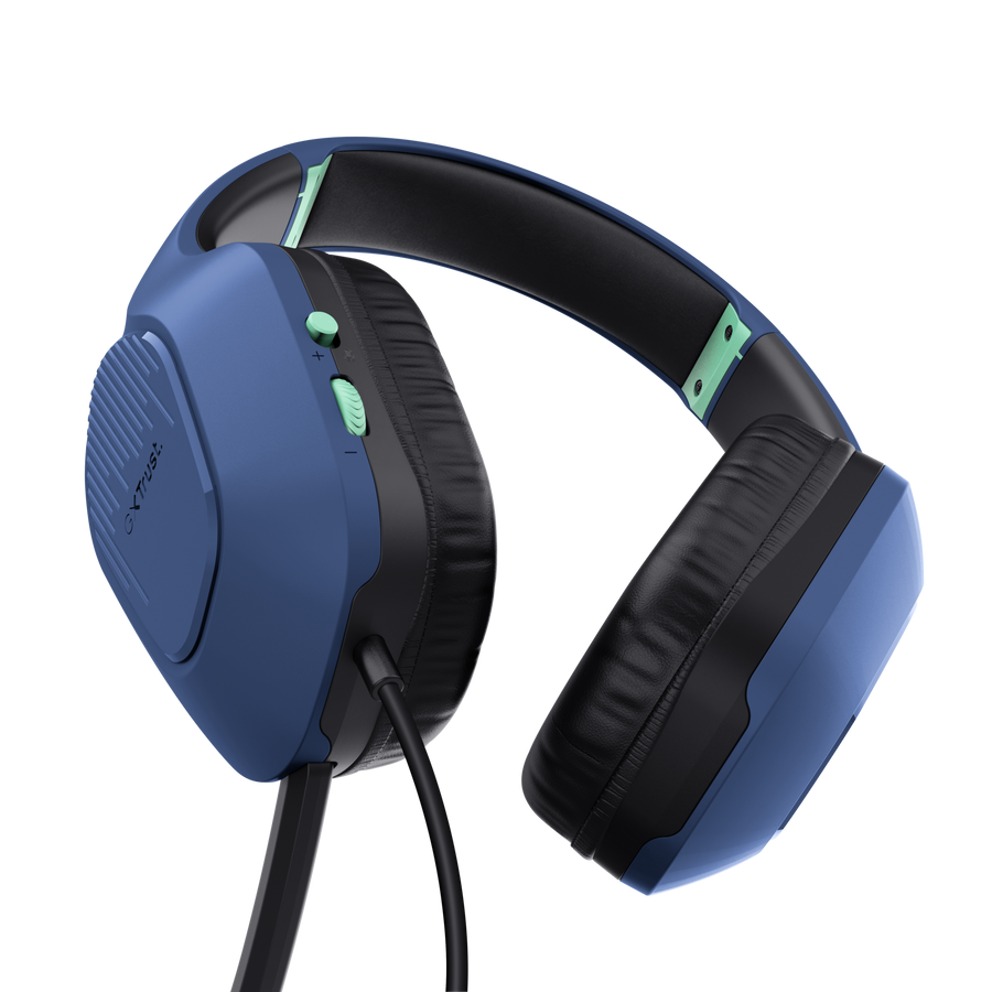 Trust GXT 415B Zirox kufje gaming të kaltra, pamja 2