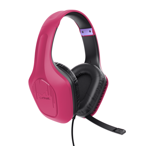 Trust GXT 415P Zirox Kufje Gaming me Kabllo, Ngjyrë Rozë
