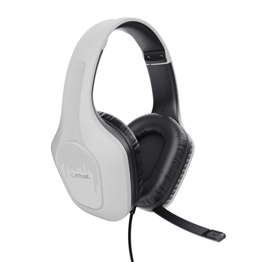 Trust GXT 415W Zirox kufje gaming të bardha, pamja 2