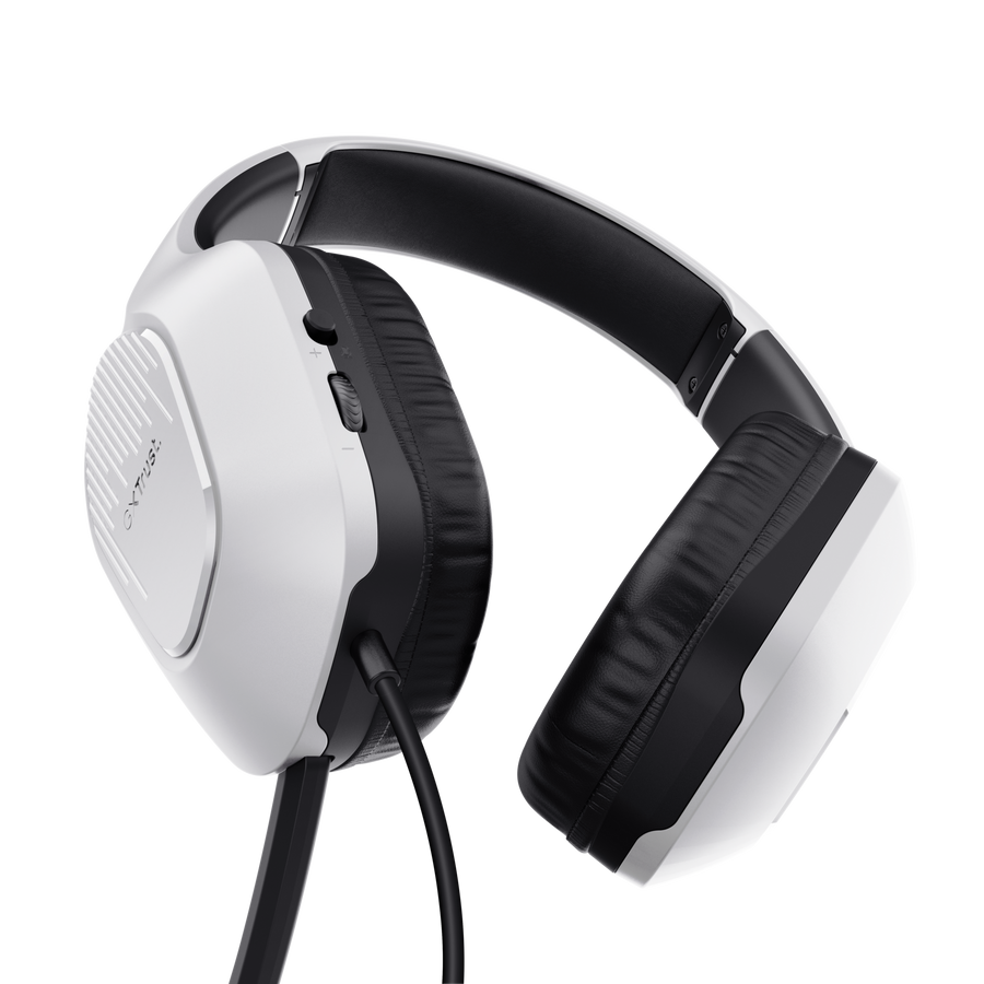 Trust GXT 415W Zirox kufje gaming të bardha, pamja 3