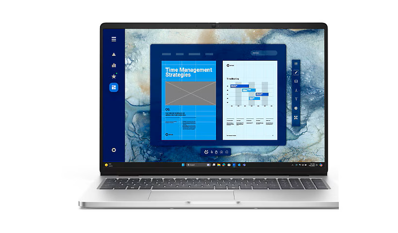 Dell Pro 16 PC16250 laptop 16" ngjyrë argjendi, pamja 2