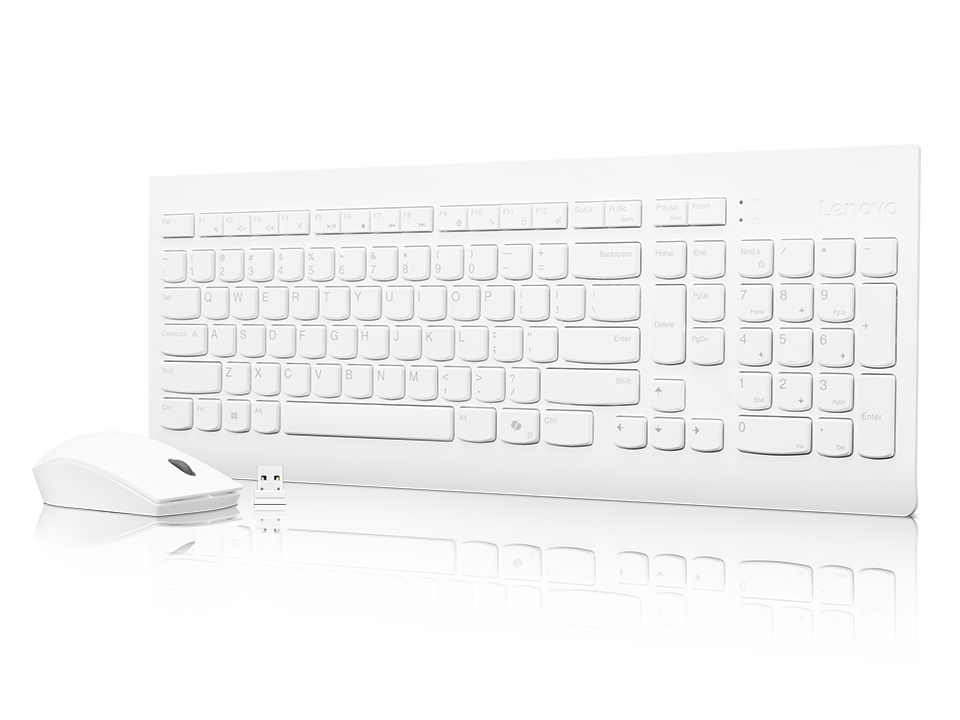 Lenovo 510 set tastierë dhe maus wireless i bardhë, pamja 3