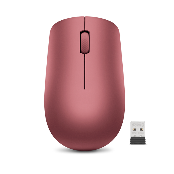 Lenovo 530 Maus Wireless 2.4GHz Nano USB, 1200 DPI, Cherry Red