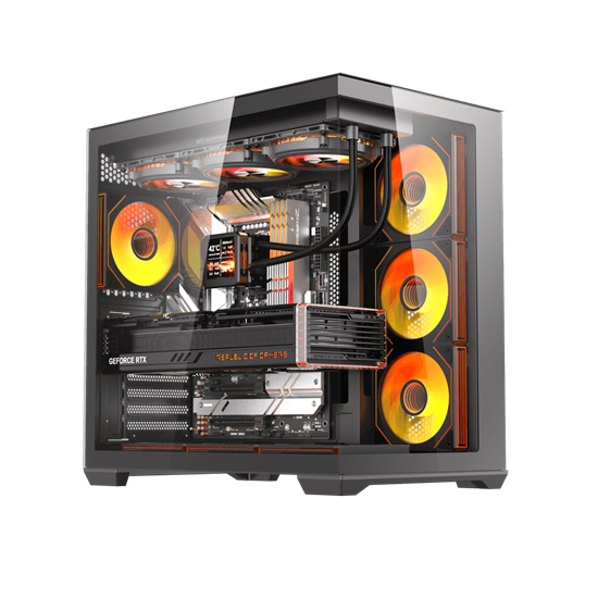 Darkflash C280 Mid-Tower Black me 7x120mm ARGB Fans