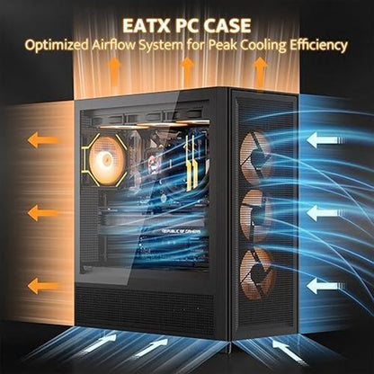 Darkflash Air Nova mATX Case Black me 3x120mm ARGB Fans