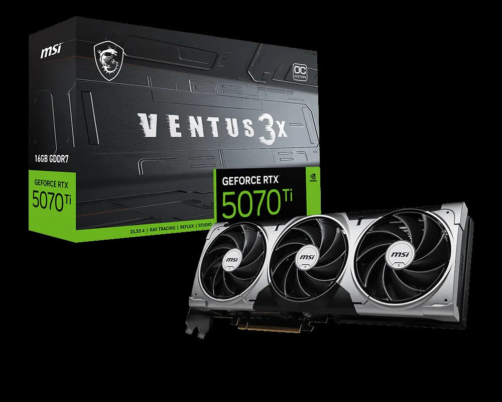 MSI GeForce RTX 5070 Ti 16GB Ventus 3X OC kartelë grafike