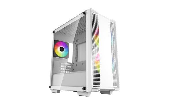 DeepCool CC360 ARGB Kasë Mid Tower M-ATX, 3 Ventilatorë, e Bardhë