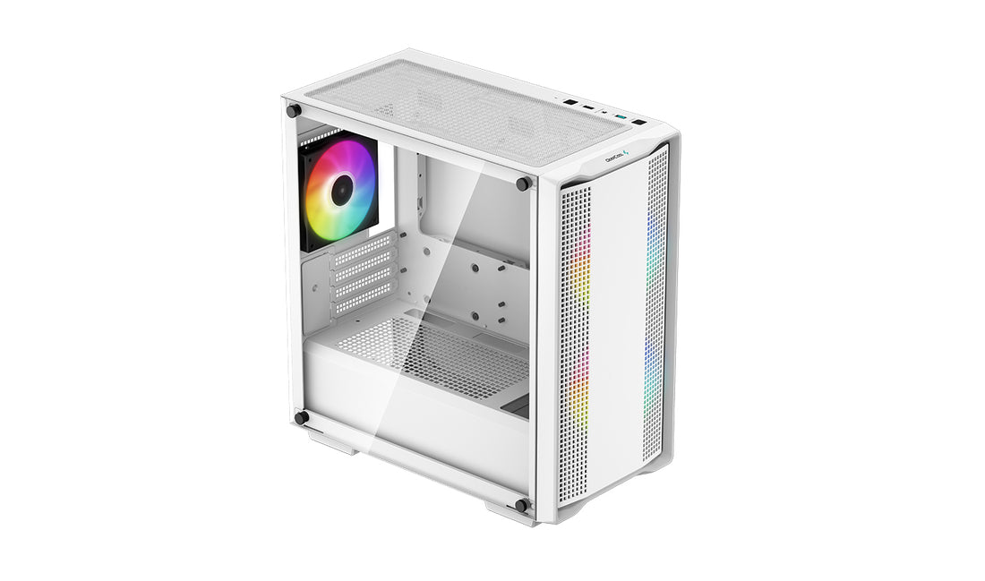 DeepCool CC360 ARGB kasë Mid Tower e bardhë, pamja 3