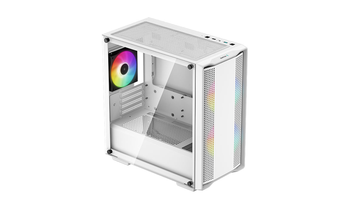 DeepCool CC360 ARGB kasë Mid Tower e bardhë, pamja 3