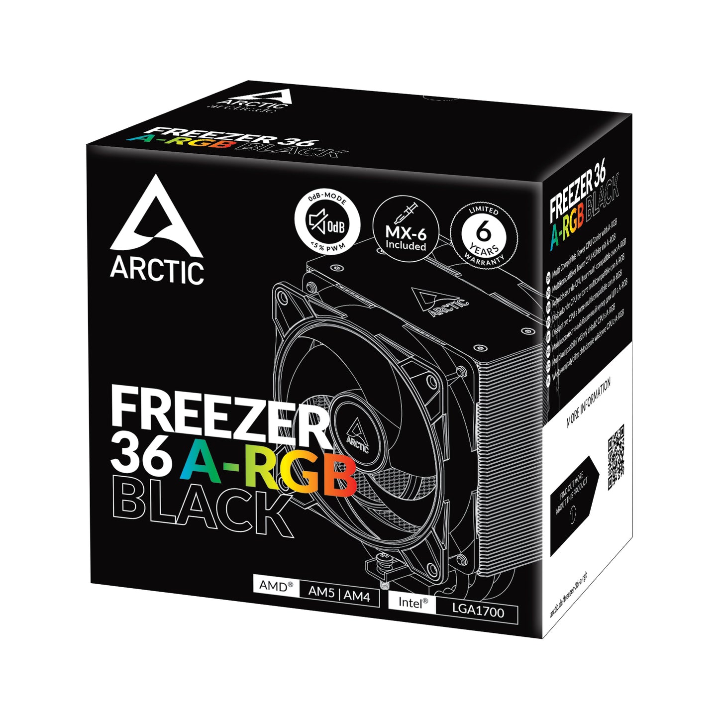 Arctic Freezer CPU cooler 36 A-RGB 12cm 2000 RPM,