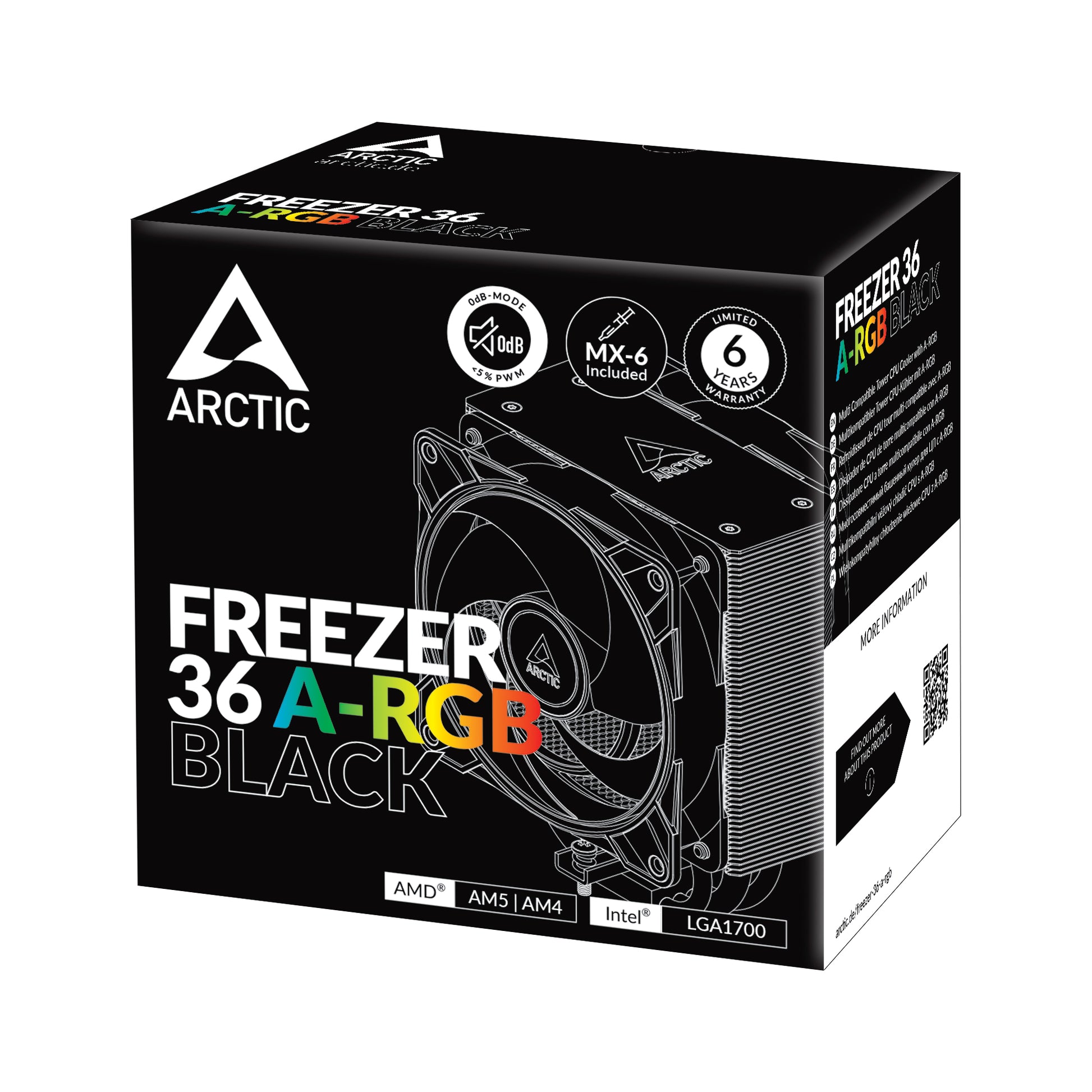 Arctic Freezer CPU cooler 36 A-RGB 12cm 2000 RPM,