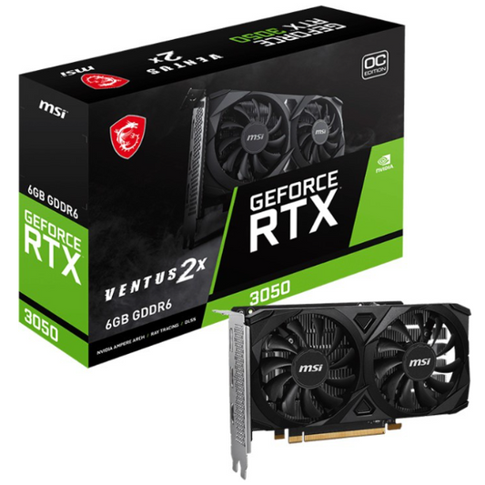 MSI Graphic Card RTX 3050 6GB Ventus 2X OC