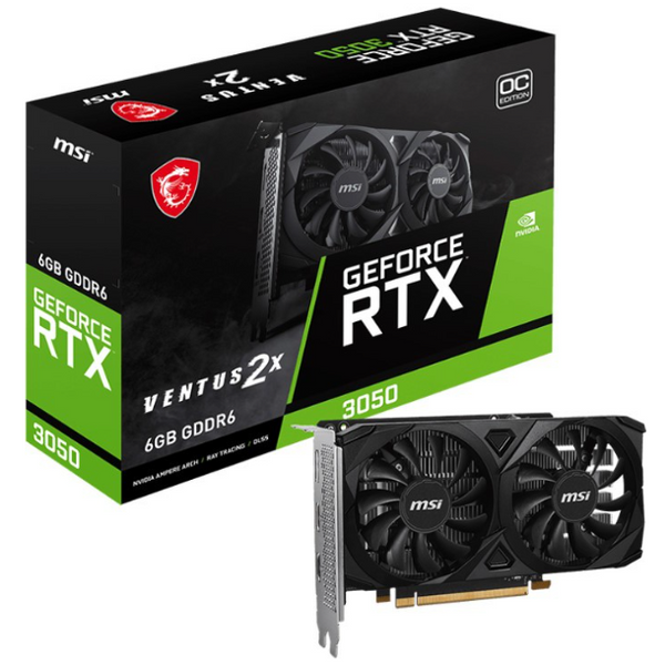MSI Graphic Card RTX 3050 6GB Ventus 2X OC