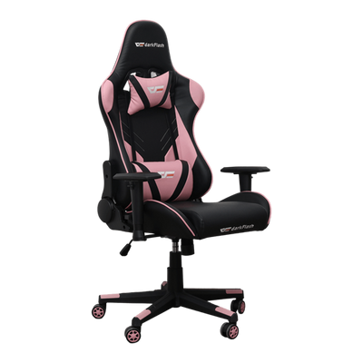 darkFlash RC360 Karrige Gaming Ergonomike me Lëkurë Sintetike Premium, Rozë