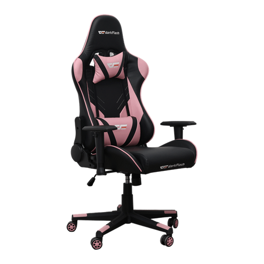 darkFlash RC360 Karrige Gaming Ergonomike me Lëkurë Sintetike Premium, Rozë