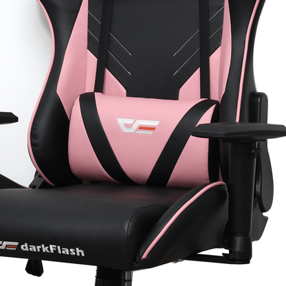 darkFlash RC360 Karrige Gaming Ergonomike me Lëkurë Sintetike Premium, Rozë