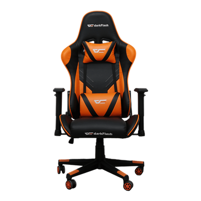 darkFlash RC360 Karrige Gaming Ergonomike me Lëkurë Sintetike Premium, Ultra Durable, Portokalli