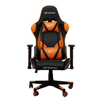 darkFlash RC360 Karrige Gaming Ergonomike me Lëkurë Sintetike Premium, Ultra Durable, Portokalli