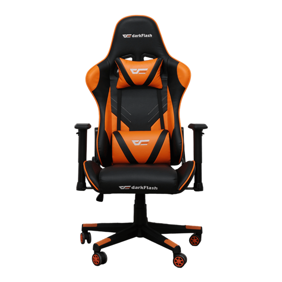 darkFlash RC360 Karrige Gaming Ergonomike me Lëkurë Sintetike Premium, Ultra Durable, Portokalli