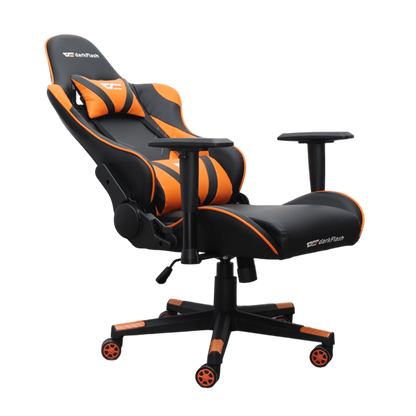 darkFlash RC360 Karrige Gaming Ergonomike me Lëkurë Sintetike Premium, Ultra Durable, Portokalli