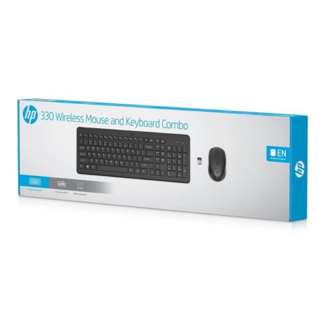 HP Keyboard & Mouse 330, Wireless, Black