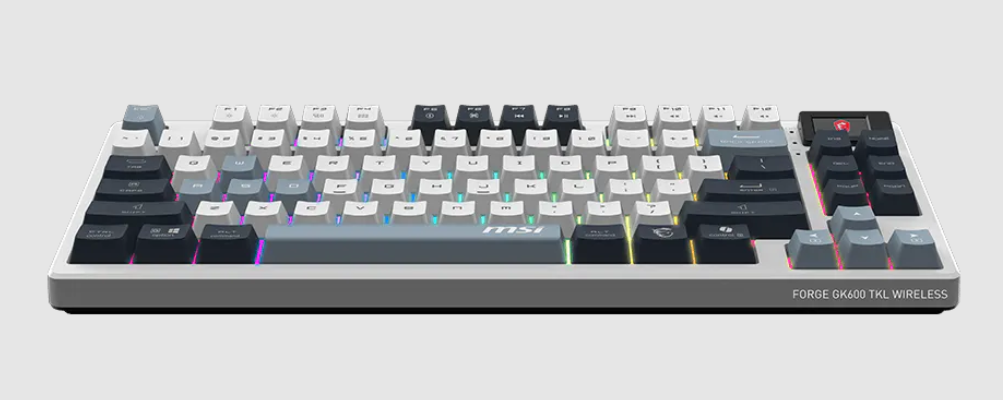Msi Forge GK600 Tkl W Sky US Wireless Gaming Keyboard, Tkl 87 Taste, RGB, Layout US – Tastierë, pamja 4