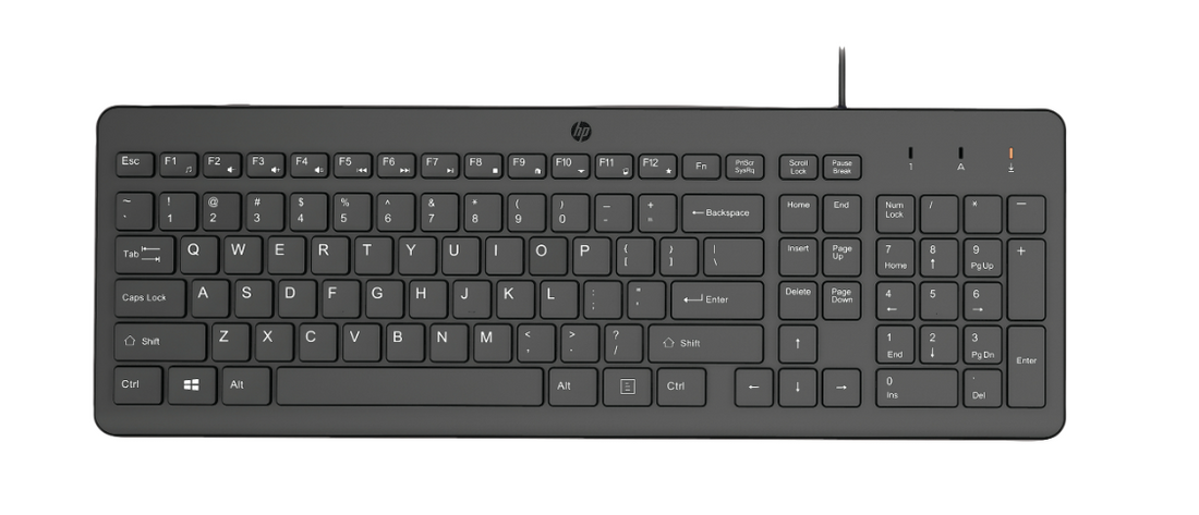 HP 150 tastierë me kabllo e zezë