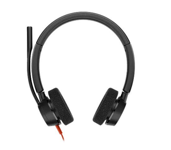 HP Poly Blackwire 3320 Stereo Headset, Kufje me Kabllo USB, Mikrofon me Anulim të Zhurmës, Microsoft Teams