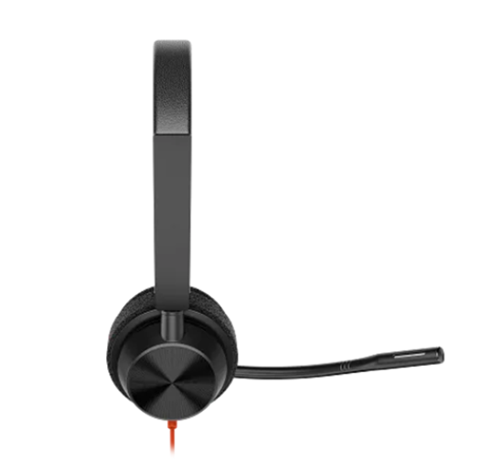 HP Poly Blackwire 3320 Stereo Headset, Kufje me Kabllo USB, Mikrofon me Anulim të Zhurmës, Microsoft Teams