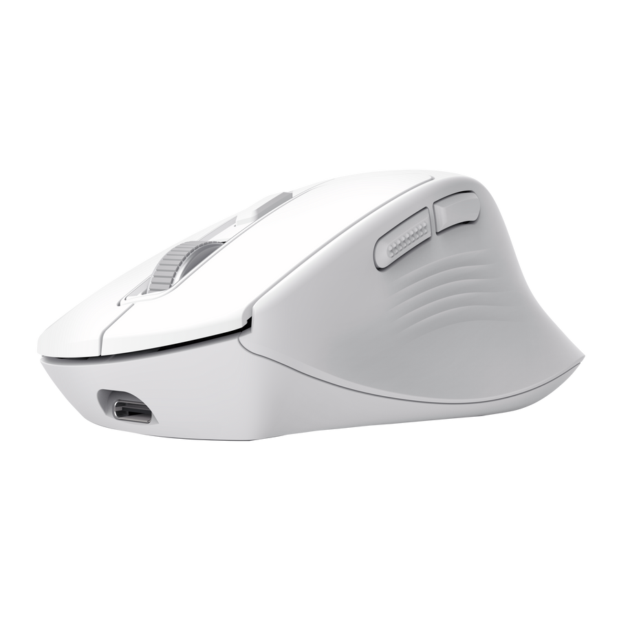 Trust maus wireless ergonomik i bardhë