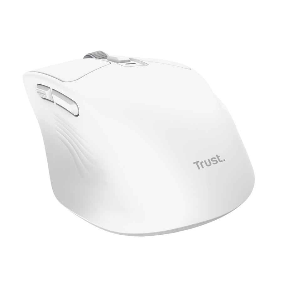 Trust maus wireless ergonomik i bardhë, pamja 3