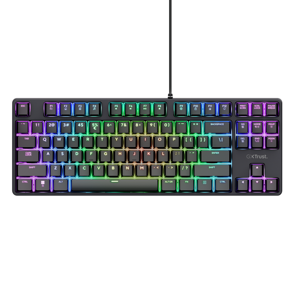 Trust GXT 864 Cada Tastierë Gaming Mekanike TKL, Huano Brown, RGB