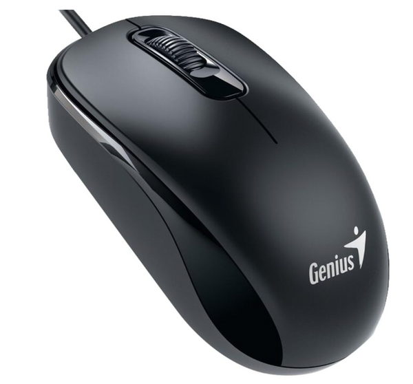 Genius DX-110 Maus Optik USB, 1000 DPI, për të Dyja Duart, i Zi
