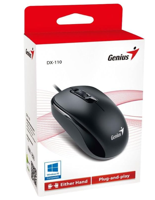 Genius DX-110 maus optik USB i zi, pamja 3