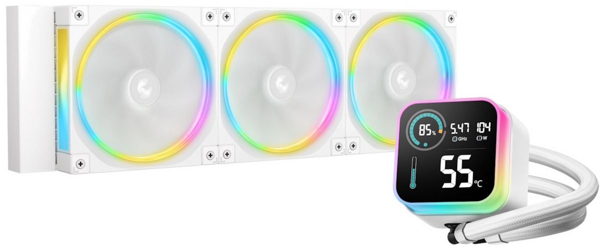 DeepCool LQ360 Ultra ARGB ftohës me lëng i bardhë
