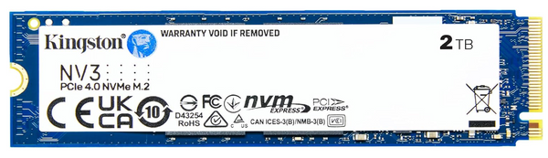 Kingston NV3 SSD M.2 NVMe 2TB PCIe 4.0, 2280, 3D NAND