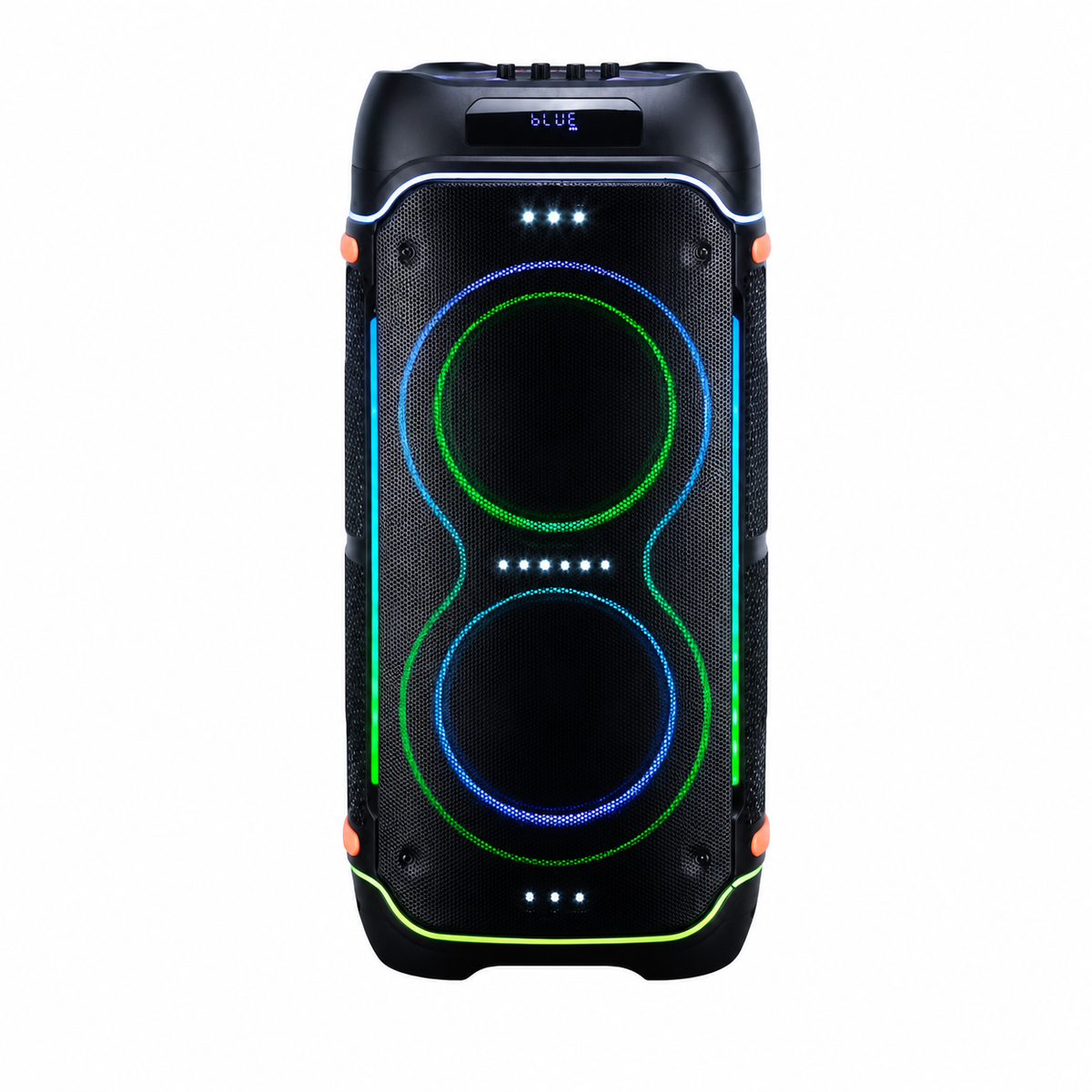 Hs-td10l3 Altoparlant Bluetooth Portativ 100W, Wireless, me LED RGB, TWS, USB dhe FM Radio – Zmadhues Zëri Bluetooth, pamja 3