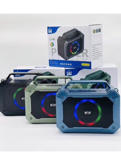 WUF W39 Altoparlant Portativ Wireless 15W me Bluetooth 5.3, RGB, FM Radio, USB, TF dhe AUX