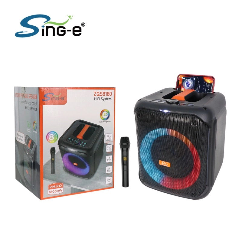 ZQS 8180 Portable Wireless Party Speaker 20W – Zmadhues Zëri Bluetooth, pamja 2