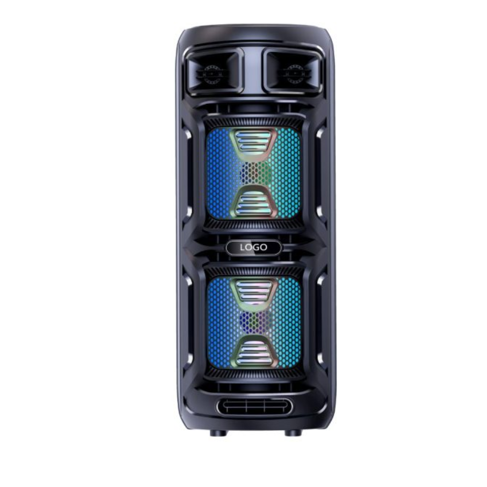 Abs-8208 Party Speaker 8”*2 – 2x20W me RGB dhe TWS – Zmadhues Zëri Bluetooth