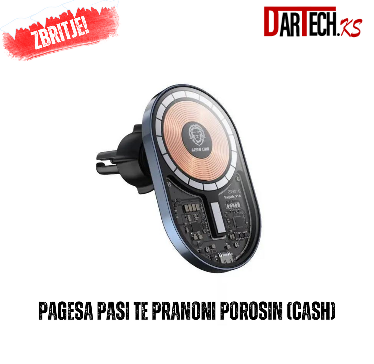 Mbushes dhe mbajtes teleefoni per vetur me magnet 15W.2 – Karikues