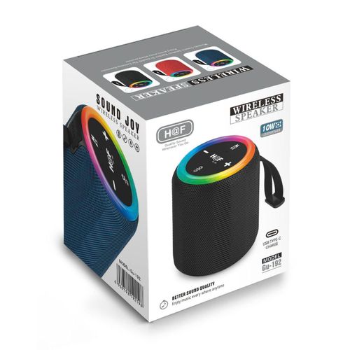 H@F GU0192 Altoparlant Portativ Wireless Bluetooth me Tingull Stereo dhe Bas të Fuqishëm
