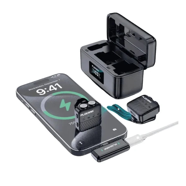 Mikrofon Lavalier Wireless i Dyfishtë Plokama VM-80 për Telefon, Intervista dhe Live Streaming