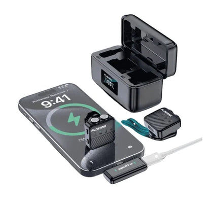 Mikrofon Lavalier Wireless i Dyfishtë Plokama VM-80 për Telefon, Intervista dhe Live Streaming