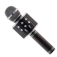 WS-858 Mikrofon Wireless Karaoke me Altoparlant të Integruar, Bluetooth, LED RGB dhe Bateri 1200mAh