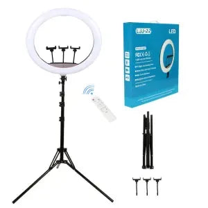 LJJ-22 Ring Light LED 56 cm me Trekëmbësh, Mbajtëse Telefoni dhe Telekomandë
