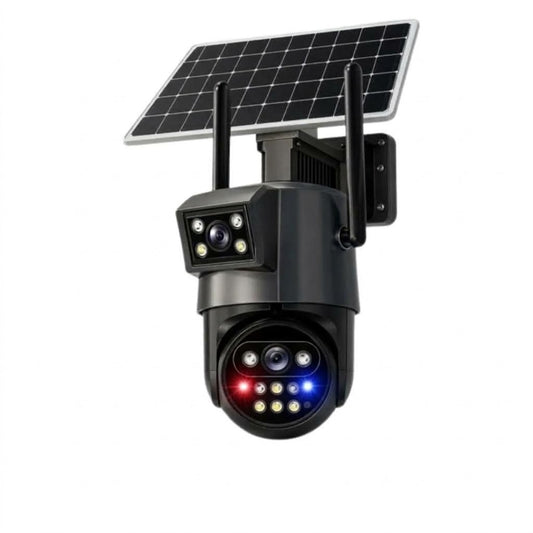 Kamerë Solare 4G me 2 Pamje, Kamerë Sigurie me Energji Diellore për Mbikëqyrje